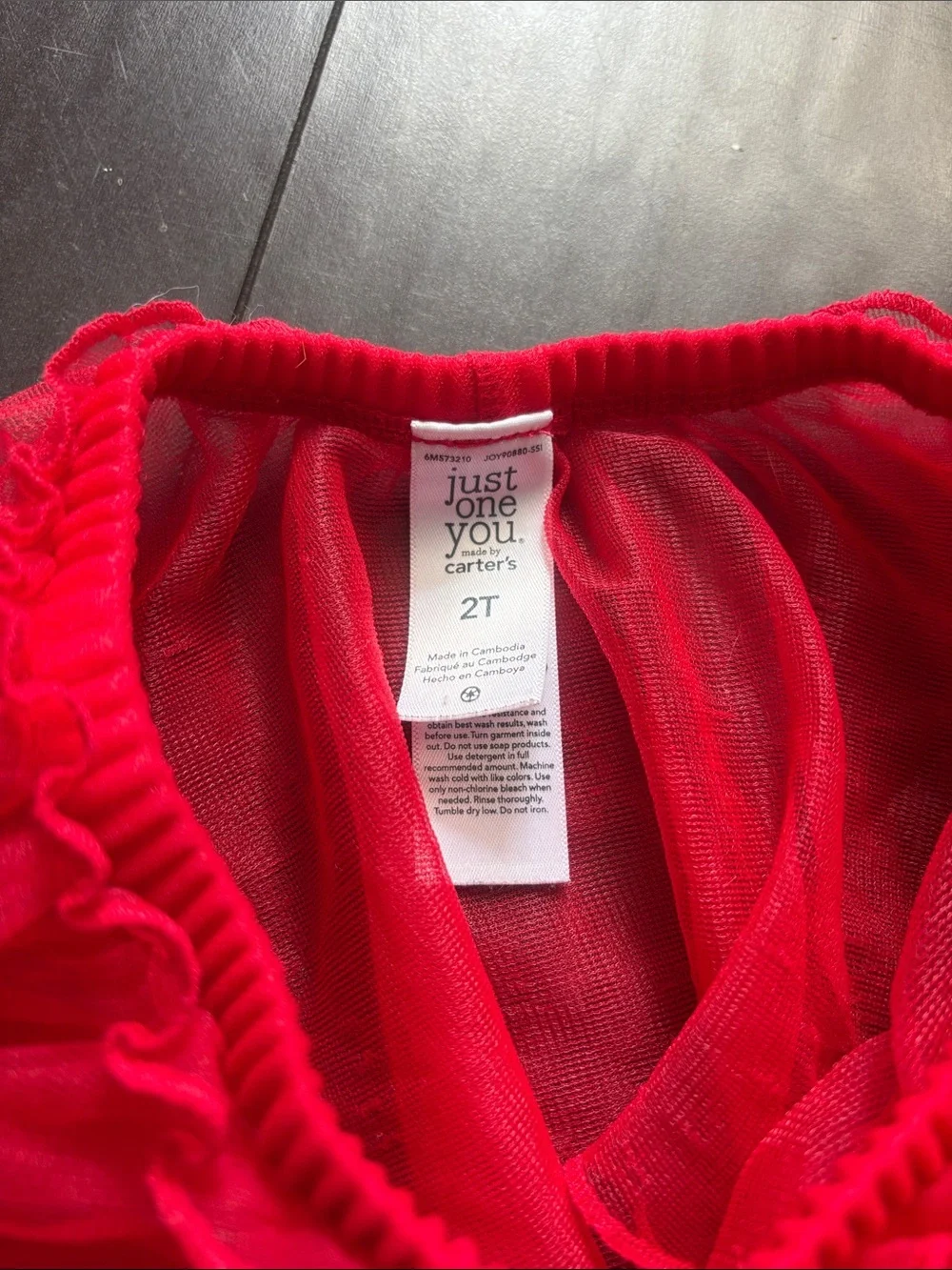 Carter's Bright Red Tulle Circle Skirt